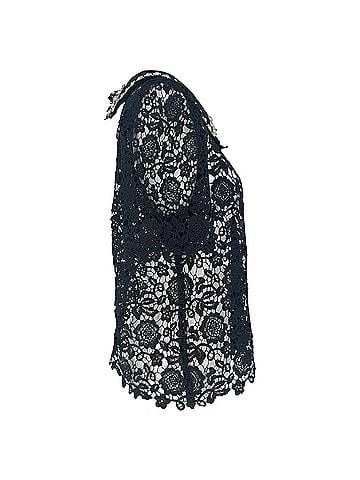 Self-Portrait Self-Portrait Guipure Lace Blouse in Black Polyester (view 2)