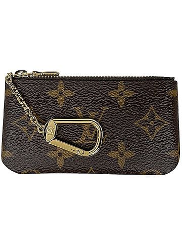 Louis Vuitton Louis Vuitton Pochette Clé Wallet/Coin Case with Keyring, Monogram Brown, M62650, Women's (view 1)