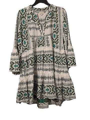 Elan Boho Tiered Embroidered Dress Casual Dress (view 1)