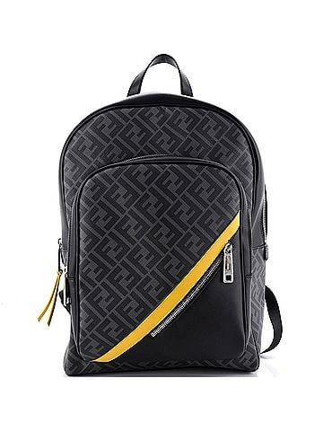 Fendi Front Pocket Backpack Zucca Coated Canvas and Leather Large (view 1)