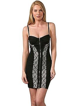 Robert Rodriguez Black Lingerie Sheath Cocktail Dress (view 1)