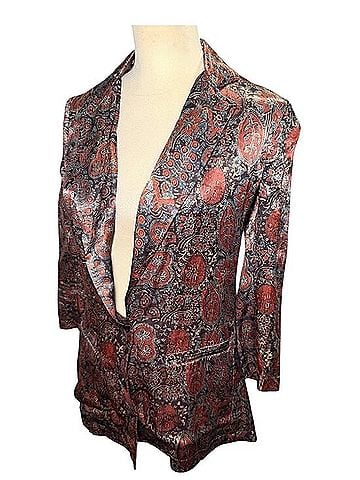 New Romantics Artisan Paisley Satin Blazer Jacket Blazer (view 1)