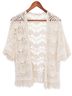 Esprit 100% Acrylic Solid Ivory Cardigan Size S - photo 1