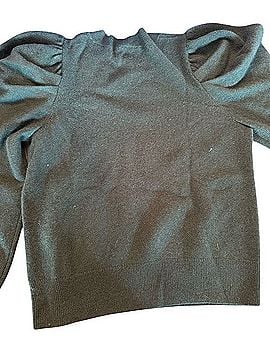 Aqua Cashmere Puff Sleeve Sweater Cashmere Pullover Sweater (view 2)