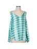 Lovestitch 100% Rayon Print Teal Tank Top Size M - photo 3