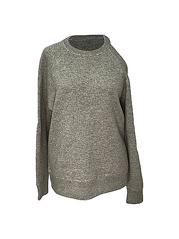 Michael Kors Michael Kors Collection Asymmetric Cutout Sweatshirt in Grey Cotton (view 1)