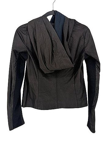 Vince. Hooded Moto Jacket Leather Jacket (view 2)