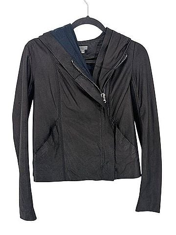 Vince. Hooded Moto Jacket Leather Jacket (view 1)