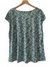 Gilli Floral Blue Green White Short Sleeve Blouse Size 1X - photo 2