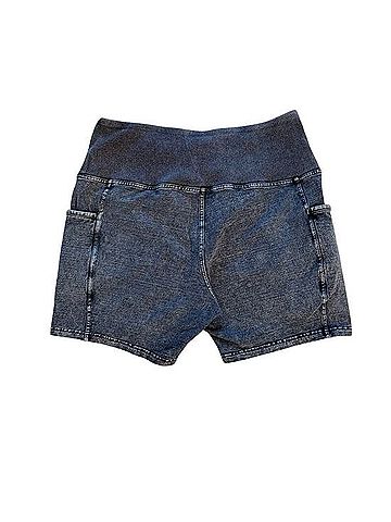 Free People Denim-Look Denim Shorts (view 2)