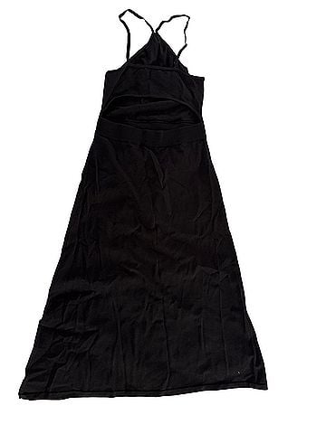 Astr Black Strappy Maxi Dress Casual Dress (view 2)