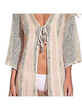 Elan Tie Front Crochet Cover Up Swimsuit Cover Up (view 2)