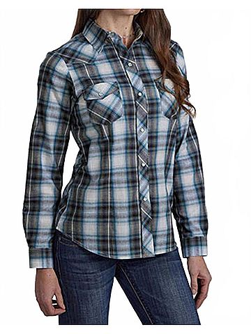 Roper Women's Western Snap Shirt in Blue (view 2)