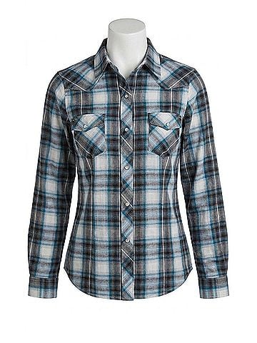 Roper Women's Western Snap Shirt in Blue (view 1)