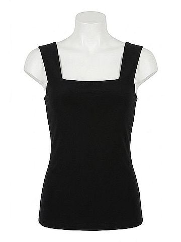 Joseph Ribkoff Square Neck Cami Top in Black (view 1)