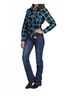 Roper Plaid Blue Women's Window Plain Shirt in Blue Size XL - photo 3