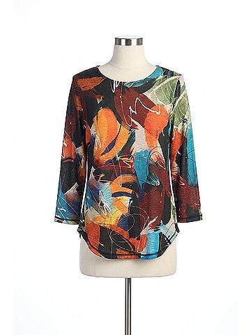 Jess & Jane Ballad Round Neck Top in Multi (view 1)