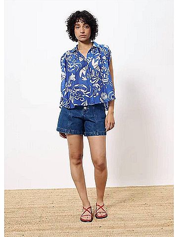 FRNCH Itia Button Up Shirt in Homard (view 2)