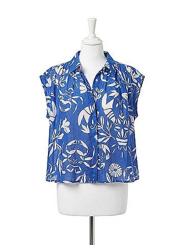 FRNCH Itia Button Up Shirt in Homard (view 1)
