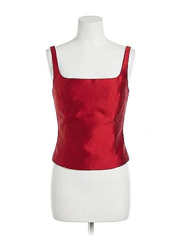 Amanda Uprichard Jacksonville Tank Top in Scarlet (view 1)