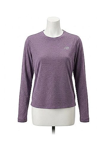 New Balance Athletics Long Sleeved Top in Candied Violet Heather (view 1)