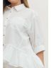 Entro Solid White Chic Ruffle Hem Button-Up Blouse - Plus in White Size 2X - photo 6