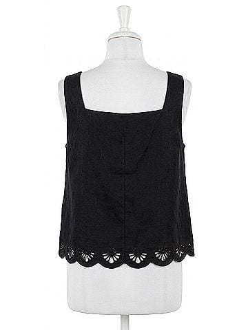 Sanctuary Almost There Linen Tank in Black (view 1)