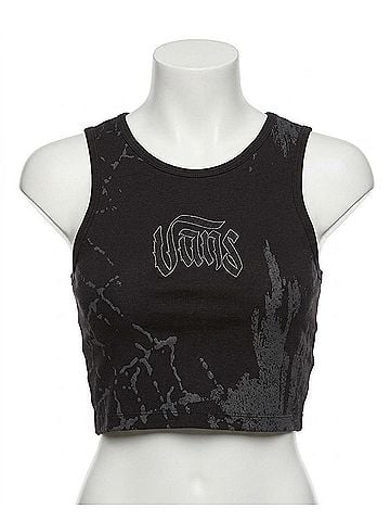 Vans Women's Monotonic Fitted Tank Top in Black (view 1)