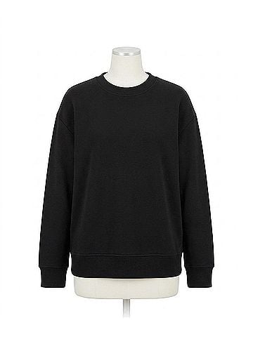 Varley Gabriella Long Sleeve Sweatshirt in Black (view 1)