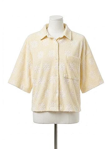 FRNCH Houlena Button Down Shirt in Creme (view 1)