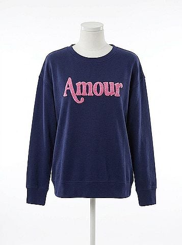 Shiraleah Amour Sweatshirt in Navy (view 1)