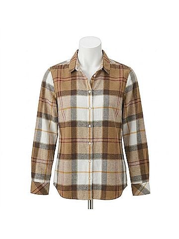 Barbour Bredon Regular Long-Sleeved Shirt in Light Muted Tartan (view 1)