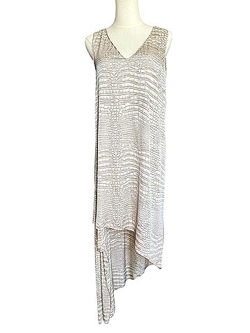 BCBGMAXAZRIA Avery Croc
Print High Low Maxi Casual Dress (view 2)