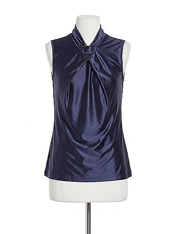 Lyssé Branca Halter Draped Top in Indigo Shade (view 1)