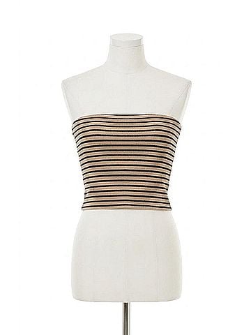 Z Supply Caffari Stripe Tube Top in Putty (view 1)