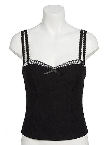 Astr Amalie Sweetheart Bustier Top in Black (view 1)