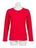Zenana Solid Red Cotton Crewneck Long Sleeve Tee in Ruby Size XL - photo 1