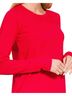 Zenana Solid Red Cotton Crewneck Long Sleeve Tee in Ruby Size XL - photo 3