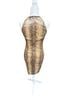Cache 100% Polyester 5% Spandex Snake Print Gold Brown Cocktail Dress Size 4 - photo 2