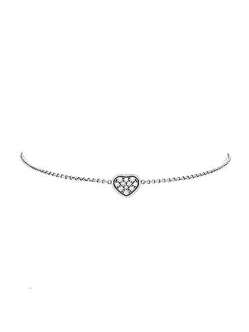 Chopard Miss Happy Diamond Heart Bracelet 18K White Gold with Diamonds (view 1)