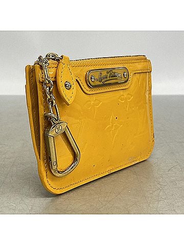 Louis Vuitton Louis Vuitton Vernis Pochette Clé NM Wallet/Coin Case M91738 Jaune Passion (Women's) (view 2)