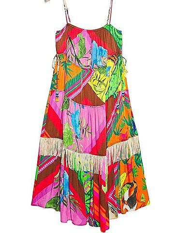 FARM Rio Palila Fringed Midi Casual Dress (view 1)