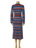 Simon Miller Color Block Ombre Stripes Blue Orange Ivory Casual Dress Size S - photo 2