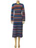 Simon Miller Color Block Ombre Stripes Blue Orange Ivory Casual Dress Size S - photo 1