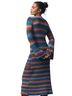 Simon Miller Color Block Ombre Stripes Blue Orange Ivory Casual Dress Size S - photo 6