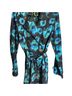 C. Wonder Floral Blue Black Trenchcoat Size S - photo 1