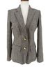 J.Crew 100% Wool 95% Polyester 5% Elastane Houndstooth Brown Gray Blazer Size 4 (tall) - photo 1