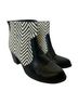 Michael Antonio Chevron-herringbone Black White Ankle Boots Size 8 1/2 - photo 3