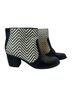 Michael Antonio Chevron-herringbone Black White Ankle Boots Size 8 1/2 - photo 1