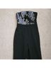 BCBGMAXAZRIA Black Silver Jumpsuit Size XXS - photo 4